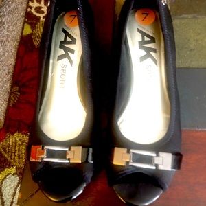Anne Klein Wedge Black Business attire heels